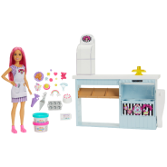 Barbie Bakery Playset With Doll, Bakery Station, Cake Making Feature and 20 plus Realistic Play Pieces 