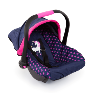 Bayer Deluxe Car Seat with Canopy Unicorn Hearts Blue Pink