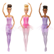 Ballerina Doll Assortment with Ballerina Outfit, Tutu, Sculpted Toe Shoes and Ballet-posed Arms 