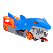Hot Wheels Shark Chomp Transporter Playset with One 1:64 Scale Car 